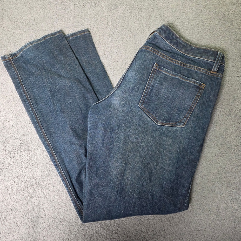 Tommy Hilfiger Womens 12R Straight Leg Jeans Blue Medium Wash Mid Rise Stretch